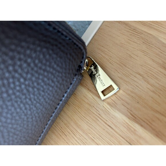 Juicy Couture Zip Around Wallet Bifold Credit Cards Faux Leather Lock Po… - Picture 8 of 13